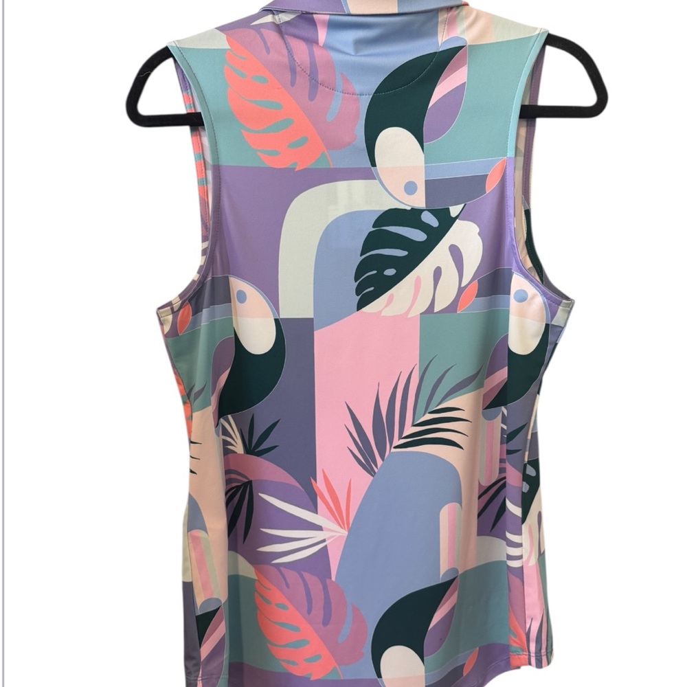 Bad Birdie Pink and Purple Sleeveless Golf/pickleball Top - Picture 2 of 10